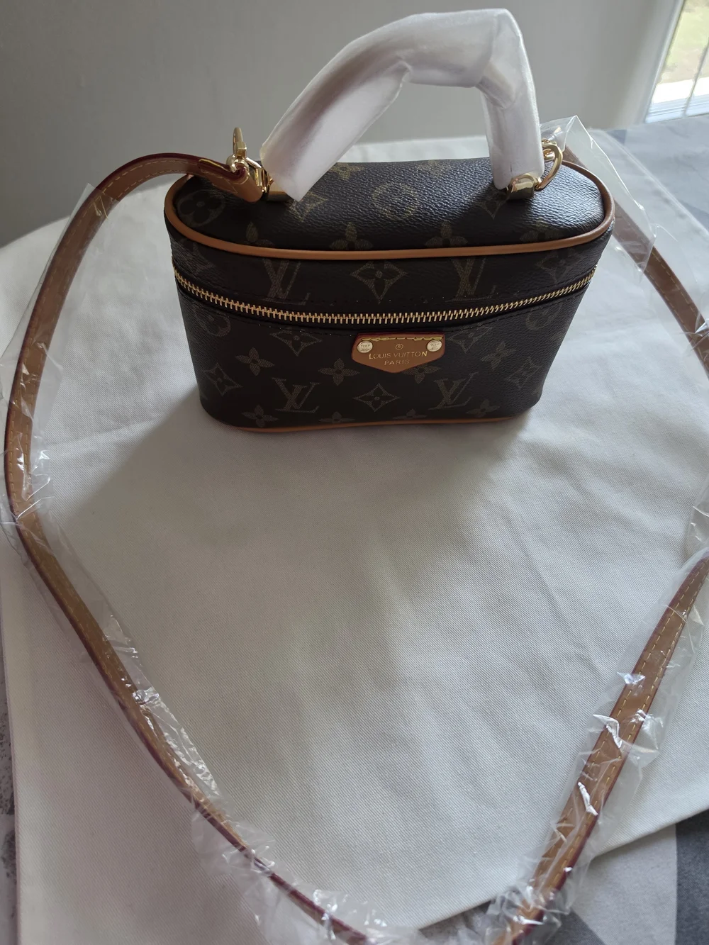 Monogram Brown Mini Vanity Crossbody Bag